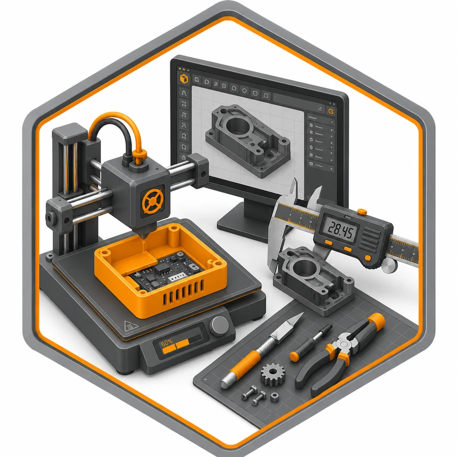 Hobby-Leistungen mit 3D-Design, 3D-Druck und Custom-Projekten