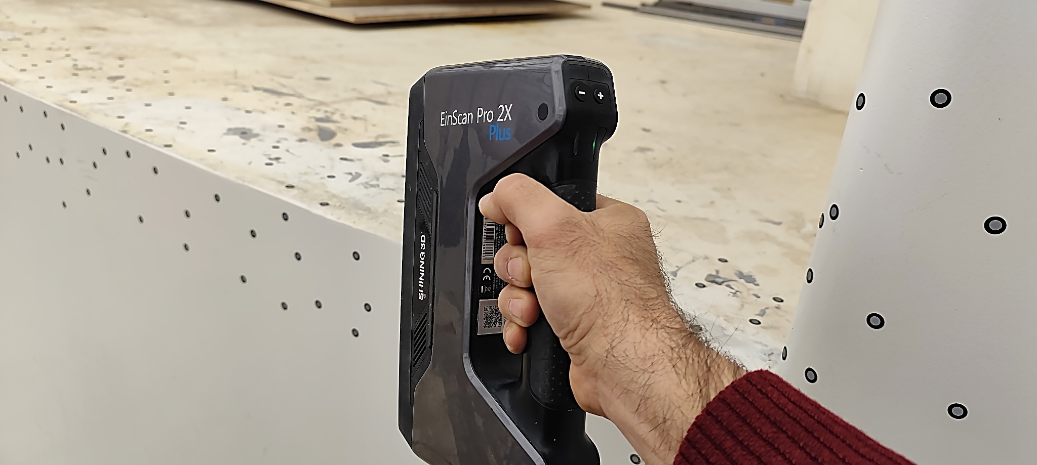 Freeform-part scanning and deviation inspection