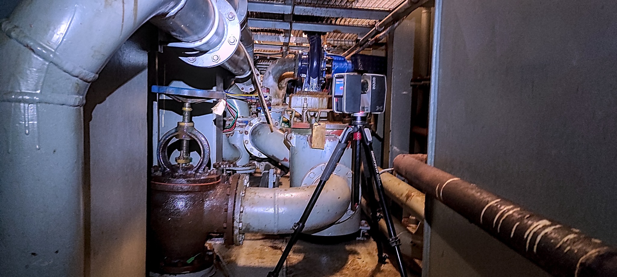 Marine scanning of engine rooms and technical spaces