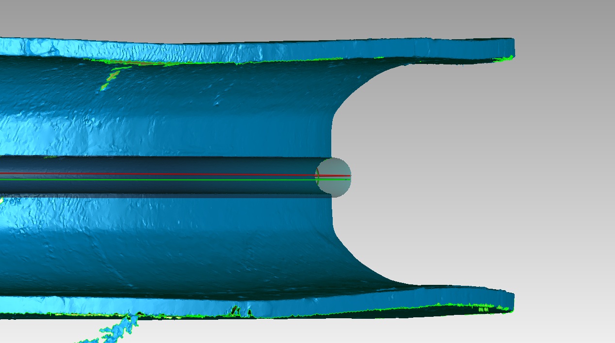 Roller inspection with scanning and deviation mapping