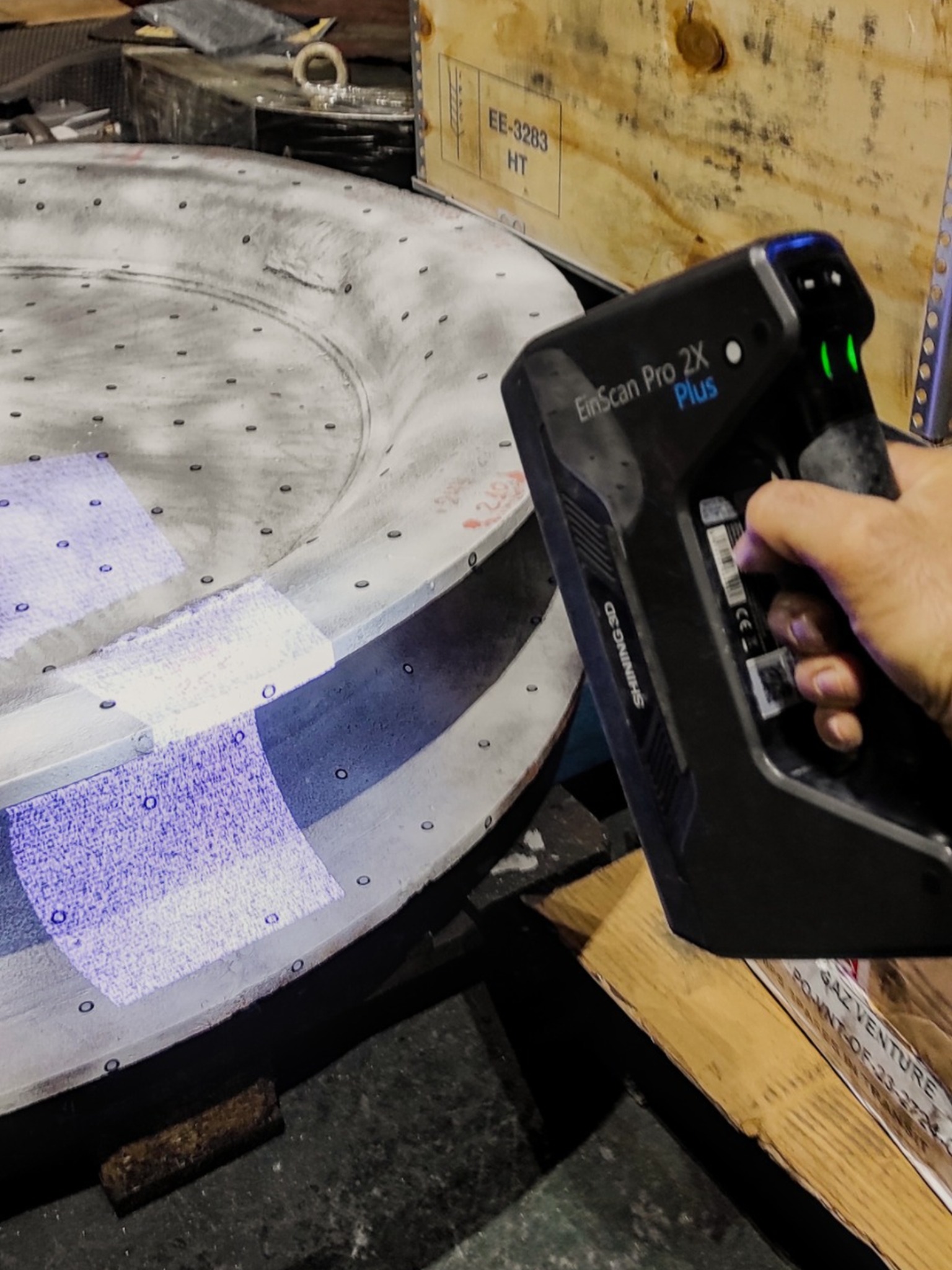 Roller inspection with scanning and deviation mapping